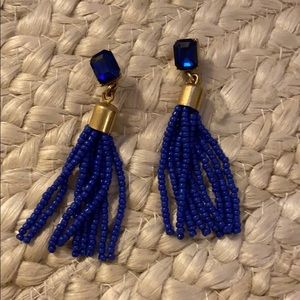 Navy blue jcrew earrings
